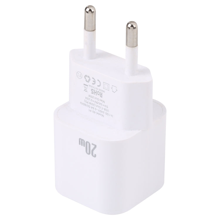 20W PD USB-C/타입-C 인터페이스 고속 충전기, 사양: EU 플러그, EU 플러그