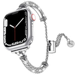 Full Diamond Metal Bracelet Watch Band, For Apple Watch Series 8&7 45mm / SE 2&6&SE&5&4 44mm, For Apple Watch Series 8&7 41mm / SE 2&6&SE&5&4 40mm