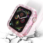 더블 로우 다이아몬드 PC 보호 케이스, Apple Watch 시리즈 6 / 5 / 4 / SE 2025 / 2023 / 2022 40mm용, Apple Watch 시리즈 3 & 2 & 1 42mm용