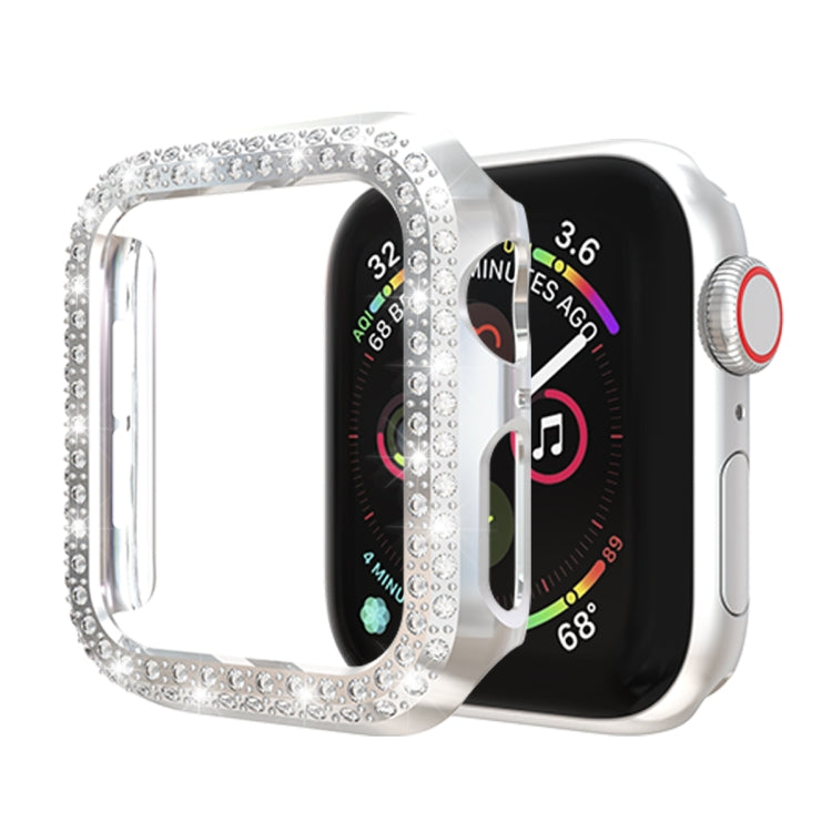 더블 로우 다이아몬드 PC 보호 케이스, Apple Watch 시리즈 6 / 5 / 4 / SE 2025 / 2023 / 2022 40mm용, Apple Watch 시리즈 3 & 2 & 1 42mm용