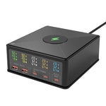 868H 6-in-1 160W 3 PD Type-C + 2 QC3.0 USB 포트 멀티 포트 충전기, 868H