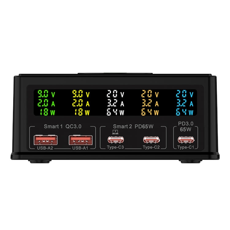 868H 6-in-1 160W 3 PD Type-C + 2 QC3.0 USB 포트 멀티 포트 충전기, 868H
