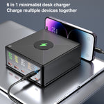 868H 6-in-1 160W 3 PD Type-C + 2 QC3.0 USB 포트 멀티 포트 충전기, 868H