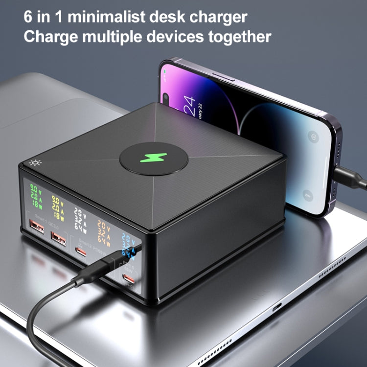 868H 6-in-1 160W 3 PD Type-C + 2 QC3.0 USB 포트 멀티 포트 충전기, 868H