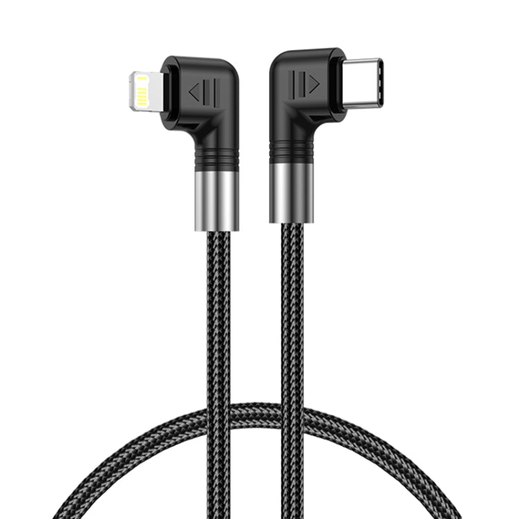 A9 30W USB-C/Type-C to 8 핀 더블 엘보우 데이터 케이블, 0.5m, 1m, 2m, 3m
