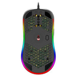 HXSJ X600 6키 RGB 발광 매크로 프로그래밍 유선 게이밍 마우스, X600