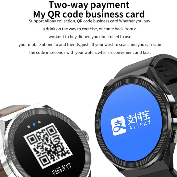 BM01 1.45인치 실리콘 밴드 IP68 방수 스마트워치 블루투스 통화 / NFC 지원, 실리콘 밴드 (실버), 실리콘 밴드 (블랙)