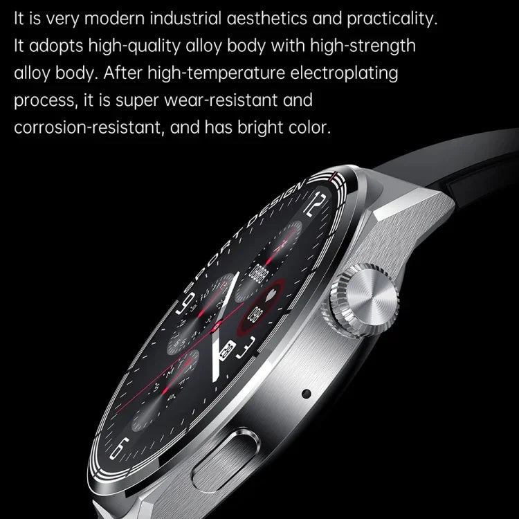 HDT 3 Max 1.6인치 가죽 밴드 IP67 방수 스마트워치 블루투스 통화 / NFC 지원, 가죽 밴드 (블랙), 가죽 밴드 (실버)