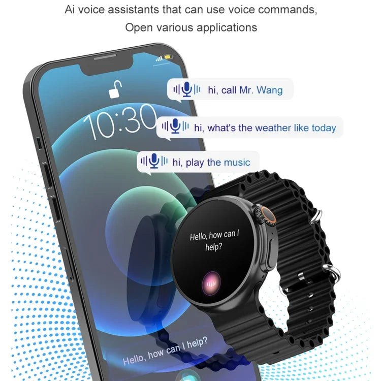 K9 Ultra Pro 1.39인치 실리콘 밴드 IP67 방수 스마트워치 블루투스 통화 / NFC 지원