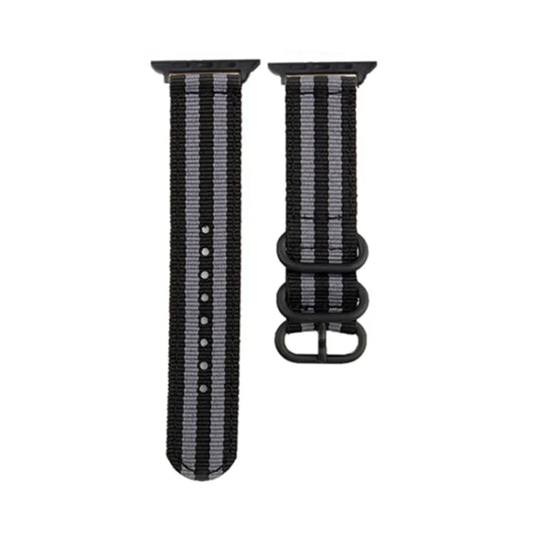 Black Buckle Canvas Watch Band, For Apple Watch Series 8&7 41mm, For Apple Watch Series 8&7 45mm