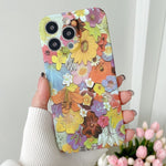 Water Sticker Flower Pattern PC Phone Case, For iPhone 13 Pro Max, For iPhone 13 Pro, For iPhone 13, For iPhone 13 mini