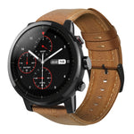 오일 왁스 천연 가죽 시계 밴드, 아마즈핏 GTR 47mm / 페이스 / 스트라토스용, 아마즈핏 2 스트라토스용, 틱워치 프로 / E2 / S2용, 페블 1세대용, 페블 타임용