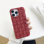 3D Cube Weave Texture Skin Feel Phone Case, For iPhone 13, For iPhone 12 Pro Max, For iPhone 12 Pro