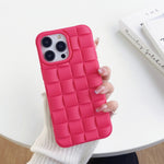 3D Cube Weave Texture Skin Feel Phone Case, For iPhone 12, For iPhone 11 Pro Max, For iPhone 11