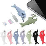 3pcs 2 in 1 Phone Tablet Card Removal Needle Dolphin Shape Card Opening Needle Cover
