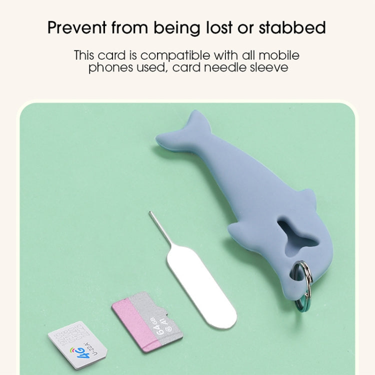 3pcs 2 in 1 Phone Tablet Card Removal Needle Dolphin Shape Card Opening Needle Cover