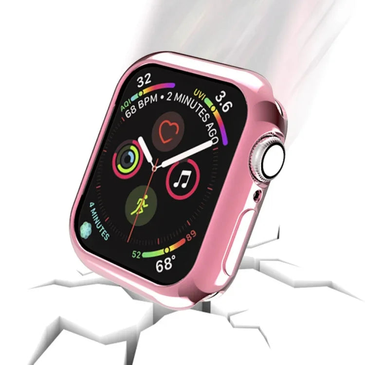 도금 TPU 원형 구멍 홀로우 보호 케이스, Apple Watch 시리즈 6 / 5 / 4 / SE 2025 / 2023 / 2022 40mm용, Apple Watch 시리즈 3 & 2 & 1 42mm용