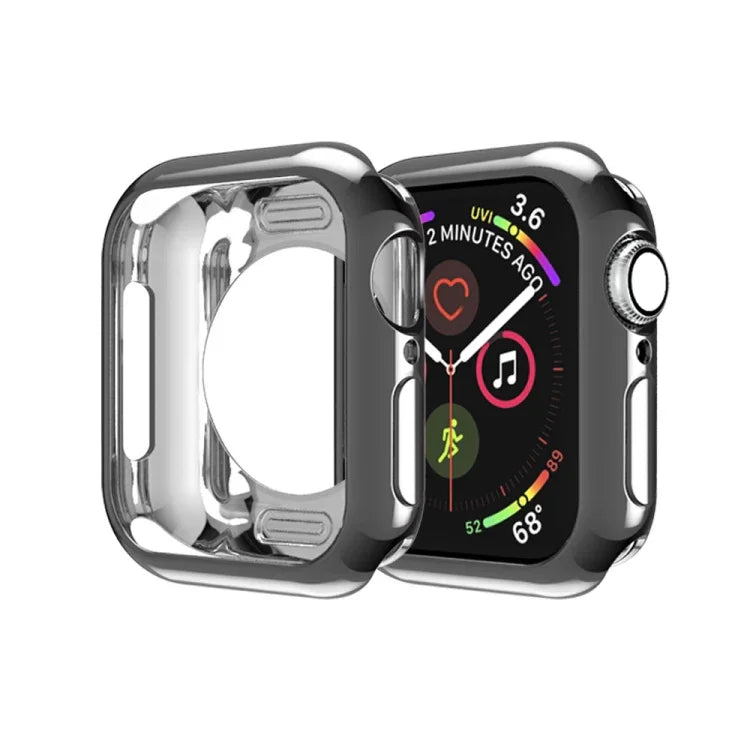 도금 TPU 원형 구멍 홀로우 보호 케이스, Apple Watch 시리즈 6 / 5 / 4 / SE 2025 / 2023 / 2022 40mm용, Apple Watch 시리즈 3 & 2 & 1 42mm용