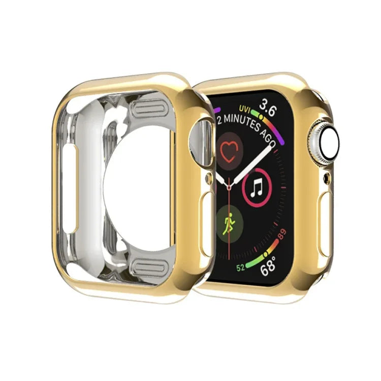 도금 TPU 원형 구멍 홀로우 보호 케이스, Apple Watch 시리즈 6 / 5 / 4 / SE 2025 / 2023 / 2022 40mm용, Apple Watch 시리즈 3 & 2 & 1 42mm용