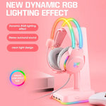 X26 USB+3.5mm RGB 유선 게이밍 헤드셋, X26
