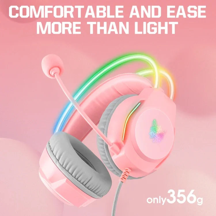 X26 USB+3.5mm RGB 유선 게이밍 헤드셋, X26
