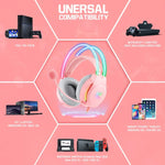 X26 USB+3.5mm RGB 유선 게이밍 헤드셋, X26