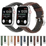 실버 버클 천연 가죽 시계 밴드, Apple Watch 시리즈 8&7 45mm용, Apple Watch 시리즈 8&7 41mm용