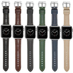 실버 버클 천연 가죽 시계 밴드, Apple Watch 시리즈 8&7 45mm용, Apple Watch 시리즈 8&7 41mm용