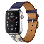 실크 스크린 패턴 가죽 시계 밴드, Apple Watch 시리즈 7 41mm / 6 & SE & 5 & 4 40mm / 3 & 2 & 1 38mm, Apple Watch 시리즈 8&7 41mm / SE 2&6&SE&5&4 40mm / 3&2&1 38mm용