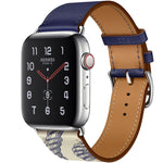 실크 스크린 패턴 가죽 시계 밴드, Apple Watch 시리즈 7 41mm / 6 & SE & 5 & 4 40mm / 3 & 2 & 1 38mm, Apple Watch 시리즈 8&7 41mm / SE 2&6&SE&5&4 40mm / 3&2&1 38mm용
