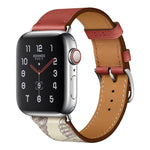 실크 스크린 패턴 가죽 시계 밴드, Apple Watch 시리즈 7 41mm / 6 & SE & 5 & 4 40mm / 3 & 2 & 1 38mm, Apple Watch 시리즈 8&7 41mm / SE 2&6&SE&5&4 40mm / 3&2&1 38mm용