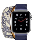 Silk Screen Pattern Leather Watchband, For Apple Watch Series 7 41mm / 6 & SE & 5 & 4 40mm / 3 & 2 & 1 38mm, For Apple Watch Ultra 49mm / Series 8&7 45mm / SE 2&6&SE&5&4 44mm / 3&2&1 42mm, For Apple Watch Series 8&7 41mm / SE 2&6&SE&5&4 40mm / 3&2&1 38...