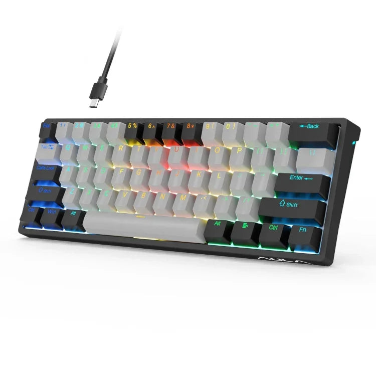 AULA F3261 Type-C 유선 핫스왑 61키 RGB 기계식 키보드