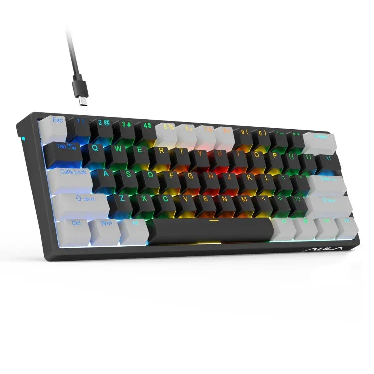 AULA F3261 Type-C 유선 핫스왑 61키 RGB 기계식 키보드