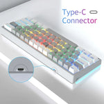 AULA F3261 Type-C 유선 핫스왑 61키 RGB 기계식 키보드