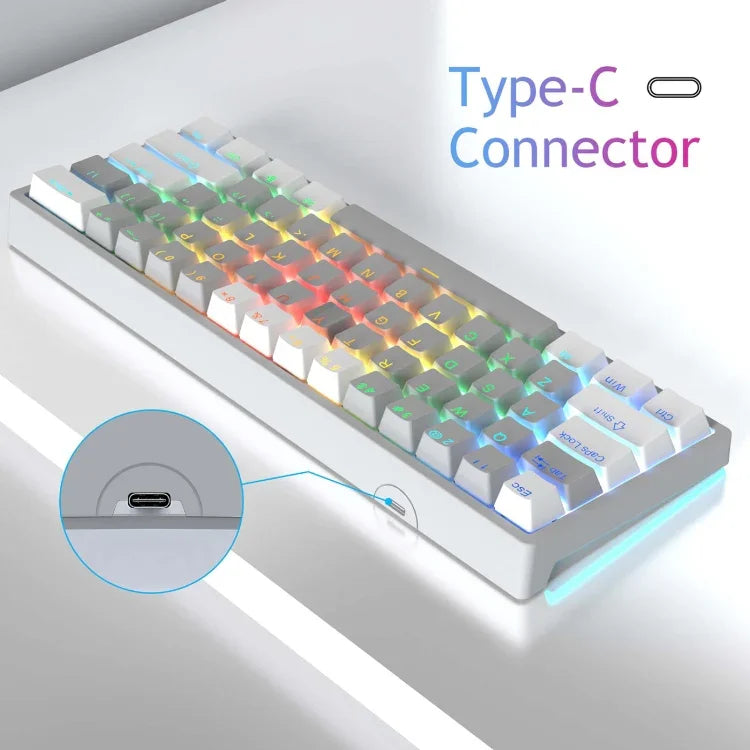 AULA F3261 Type-C 유선 핫스왑 61키 RGB 기계식 키보드
