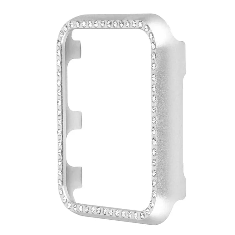 알루미늄 합금 다이아몬드 시계 보호 케이스, Apple Watch 시리즈 9 / 8 / 7 45mm용, Apple Watch 시리즈 SE 2025&SE 2&6&SE&5&4 44mm용, Apple Watch 시리즈 3&2&1 42mm용, Apple Watch 시리즈 9 / 8 / 7 41mm용