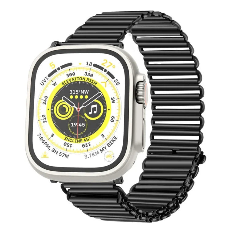 체인 버클 스테인리스 스틸 시계줄, 애플 워치 Ultra 49mm / 시리즈 8&7 45mm / SE 2&6&SE&5&4 44mm / 3&2&1 42mm용, 애플 워치 시리즈 8&7 41mm / SE 2&6&SE&5&4 40mm / 3&2&1 38mm용