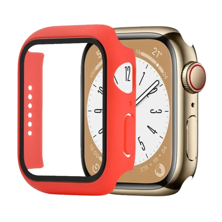 Shockproof PC+Tempered Glass Watch Protective Case, For Apple Watch Series 9 / 8 / 7 41mm, For Apple Watch Series 9 / 8 / 7 45mm