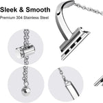 스테인리스 스틸 브레이슬릿 시계 밴드, Apple Watch Ultra 49mm / 시리즈 8&7 45mm / SE 2&6&SE&5&4 44mm / 3&2&1 42mm용, Apple Watch 시리즈 8&7 41mm / SE 2&6&SE&5&4 40mm / 3&2&1 38mm용