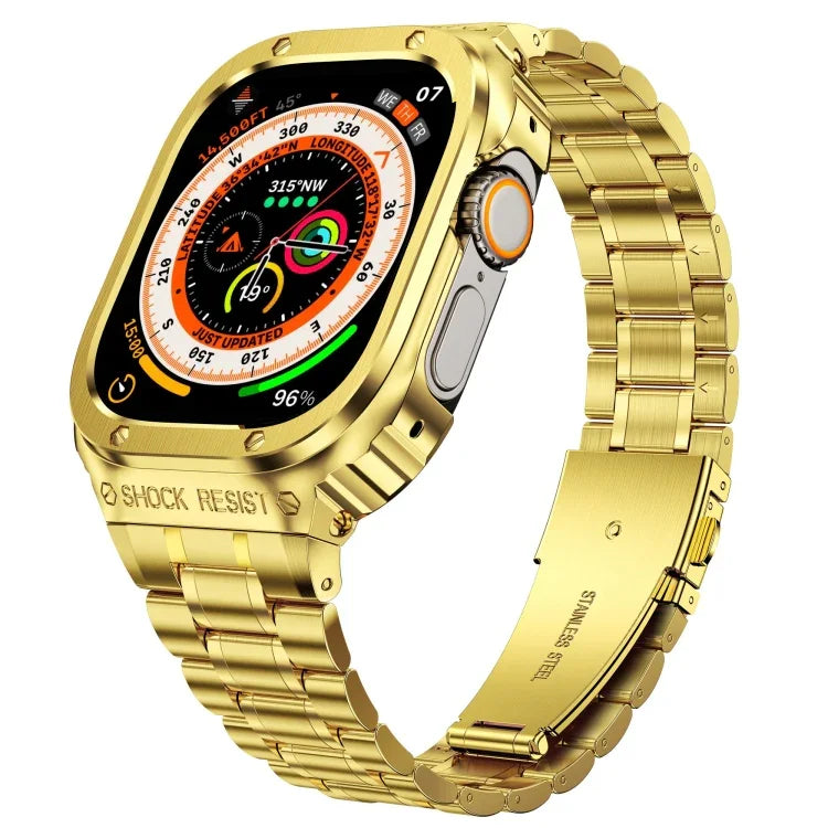 금속 일체형 시계 보호 케이스, Apple Watch 시리즈 SE 2025&6&SE&5&4 44mm용, Apple Watch Ultra 3 / 2 / 1 49mm용, Apple Watch 시리즈 9 / 8 / 7 45mm용