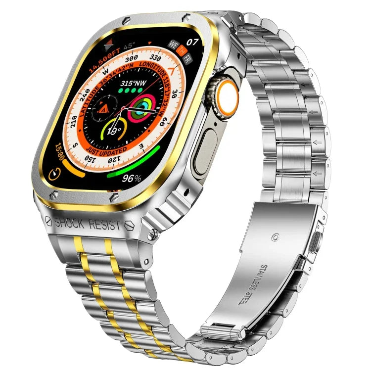 금속 일체형 시계 보호 케이스, Apple Watch 시리즈 SE 2025&6&SE&5&4 44mm용, Apple Watch Ultra 3 / 2 / 1 49mm용, Apple Watch 시리즈 9 / 8 / 7 45mm용