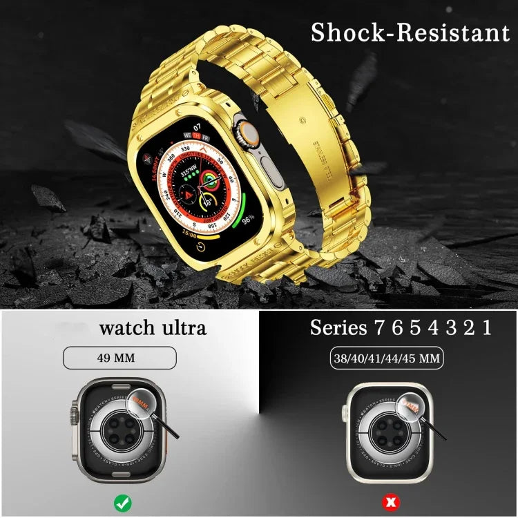 금속 일체형 시계 보호 케이스, Apple Watch 시리즈 SE 2025&6&SE&5&4 44mm용, Apple Watch Ultra 3 / 2 / 1 49mm용, Apple Watch 시리즈 9 / 8 / 7 45mm용