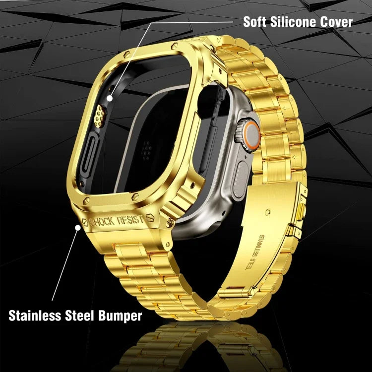 금속 일체형 시계 보호 케이스, Apple Watch 시리즈 SE 2025&6&SE&5&4 44mm용, Apple Watch Ultra 3 / 2 / 1 49mm용, Apple Watch 시리즈 9 / 8 / 7 45mm용