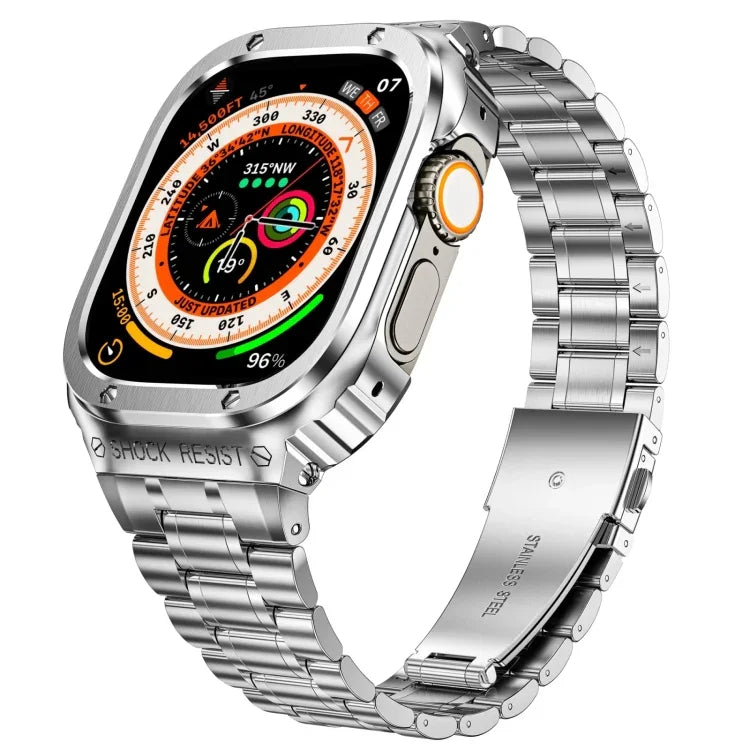 금속 일체형 시계 보호 케이스, Apple Watch 시리즈 SE 2025&6&SE&5&4 44mm용, Apple Watch Ultra 3 / 2 / 1 49mm용, Apple Watch 시리즈 9 / 8 / 7 45mm용
