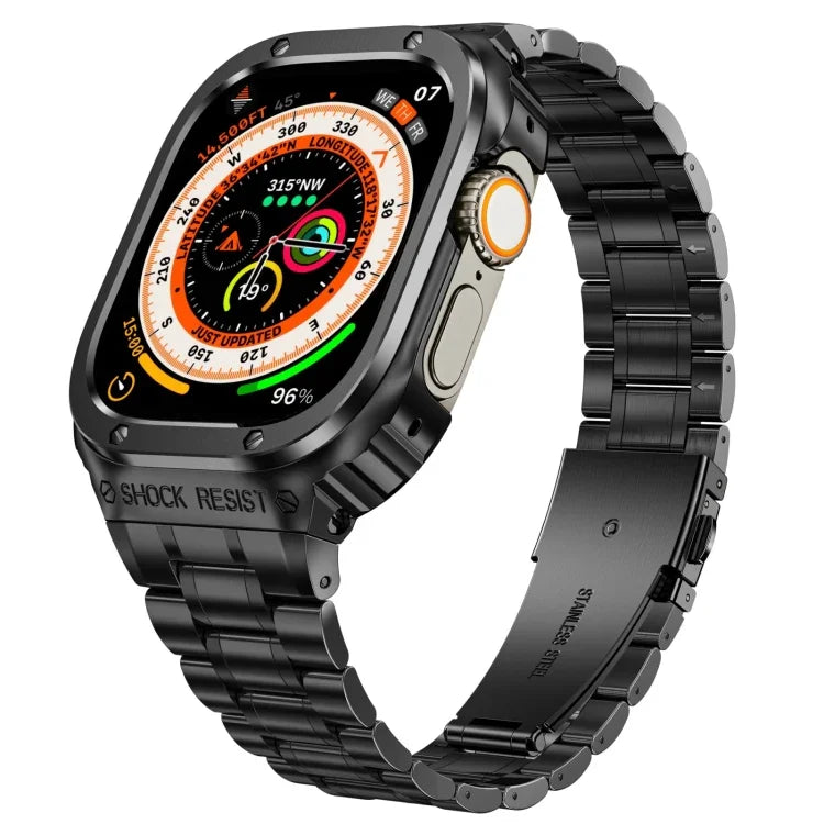 금속 일체형 시계 보호 케이스, Apple Watch 시리즈 SE 2025&6&SE&5&4 44mm용, Apple Watch Ultra 3 / 2 / 1 49mm용, Apple Watch 시리즈 9 / 8 / 7 45mm용