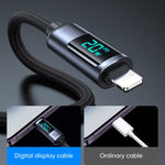 JOYROOM S-CL020A16 20W USB-C / Type-C to 8핀 디지털 디스플레이 고속 충전 데이터 케이블, Type-C to 8핀