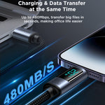JOYROOM S-CL020A16 20W USB-C / Type-C to 8핀 디지털 디스플레이 고속 충전 데이터 케이블, Type-C to 8핀