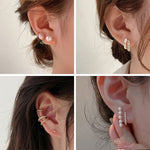 Temperament Ladies Light Luxury Pearl Double Layer Earrings Diamond Earrings, EH0881, EH1309, EH1343, EH1468, EH1034, EH1314