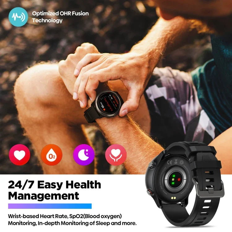 Zeblaze Stratos 2 Lite 1.32인치 IPS 화면 5 ATM 방수 GPS 스마트워치, 심박수 모니터링 / 스포츠 모드 지원, Stratos 2 Lite